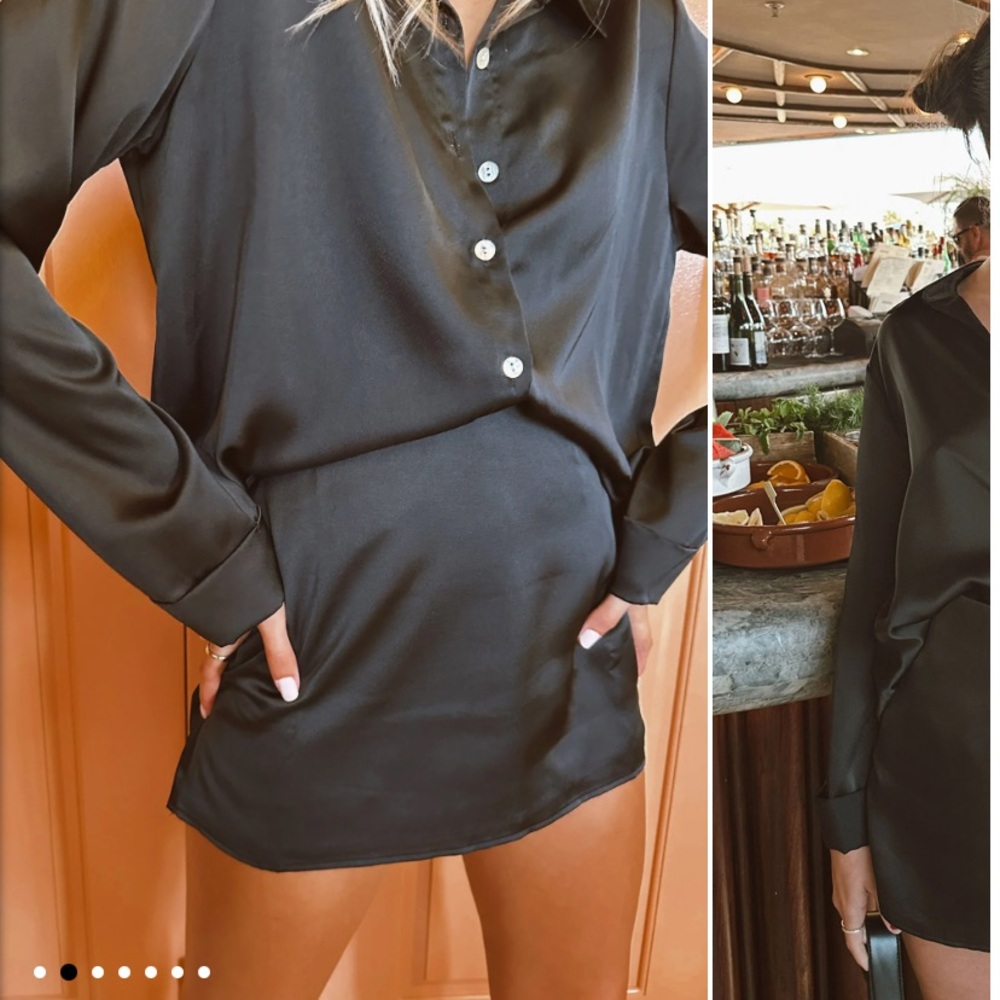 Show Me Your MuMu Black Satin Skort/Skirt